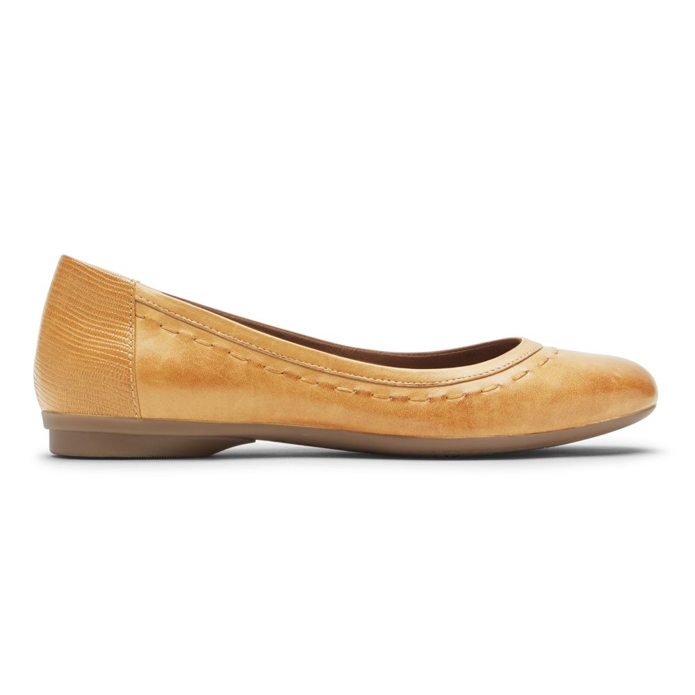 Ballet Mulher Rockport Cobb Hill Maiika Flat Amarelas,Portugal CXZAM-3519